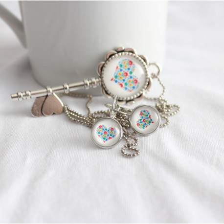 Set náhrdelník a náušnice mini Folk kľúčik